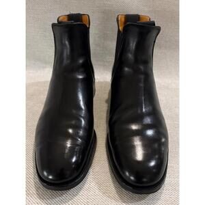 Vtg GRENSON Footmaster Chelsea Boots Black Leather Made In England Men’s 10.5 US